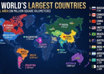 Top 10 Biggest Countries in the World: A Complete Area Ranking